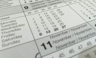 Nahaufnahme des Monats September im Jahreskalender